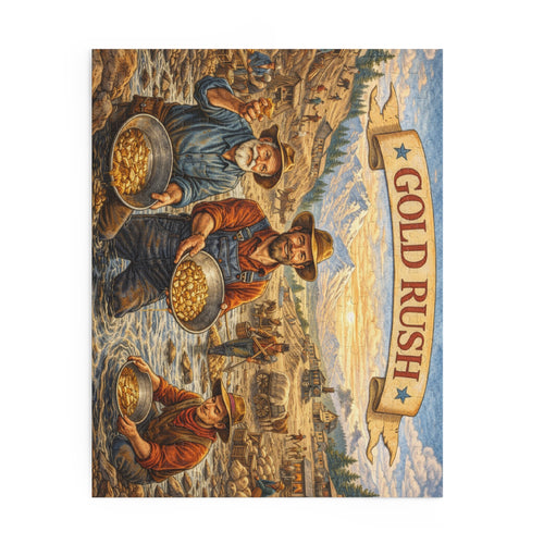 Gold Rush Jigsaw Puzzle — Vintage Prospectors Scene (120/252/500 pcs)
