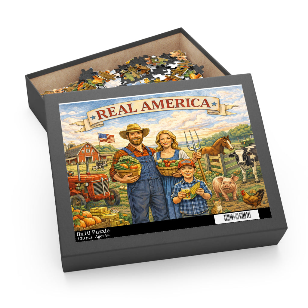 🇺🇸 Real America Farmhouse™ — Rustic Family Farm Jigsaw Puzzle (USA Edition)